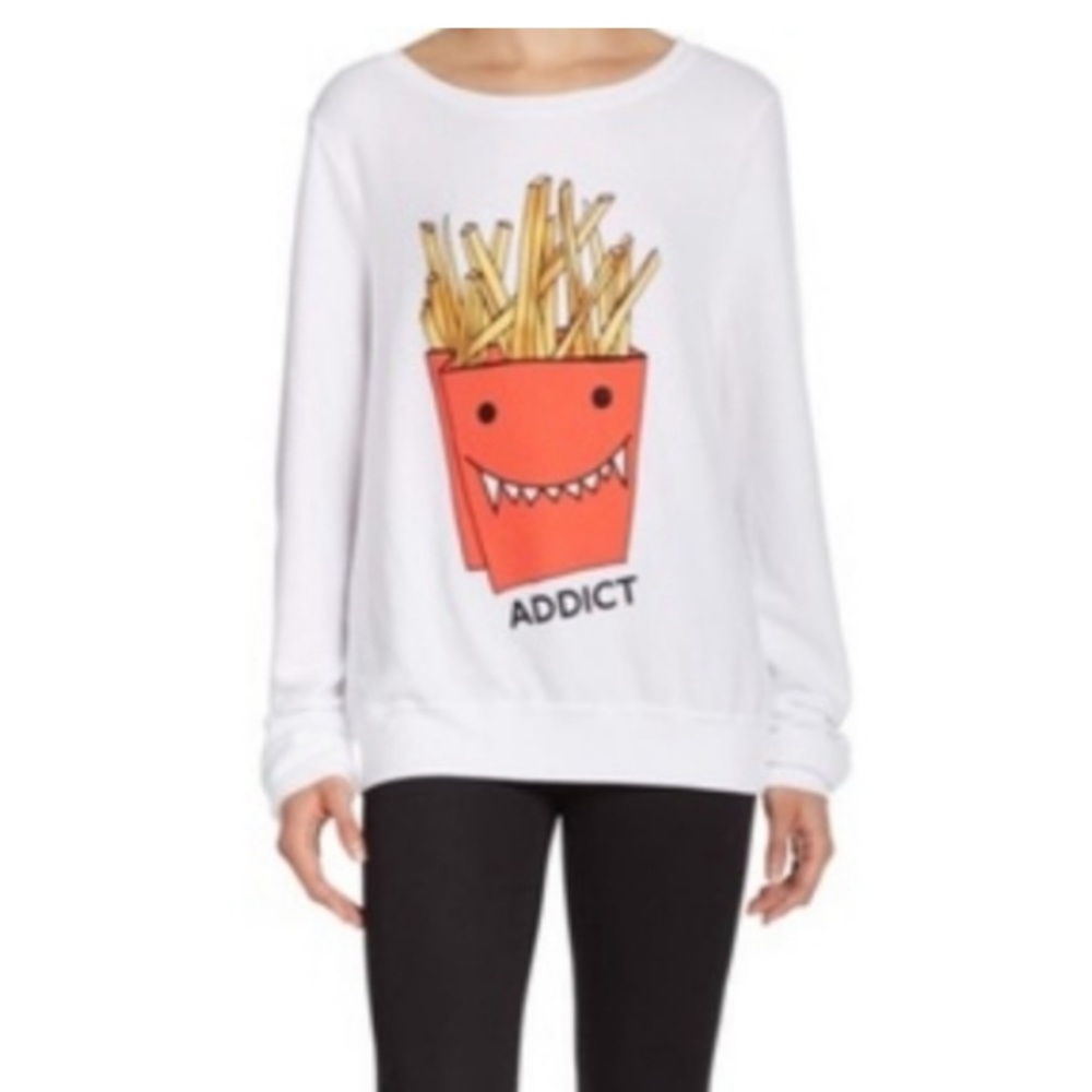 Vintage Wildfox Fry Addict Soft Crewneck Sweater